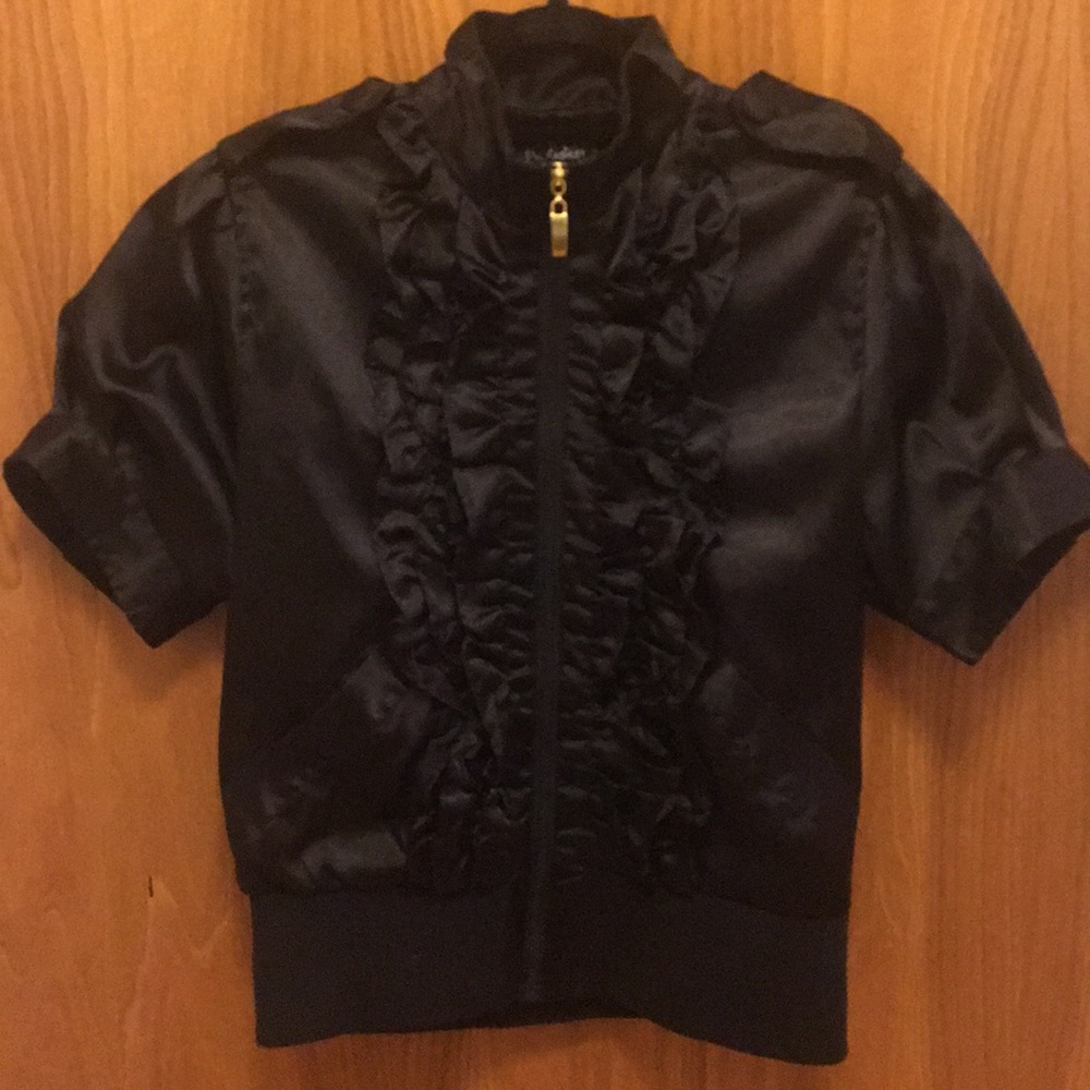 Ruffled Sateen Top